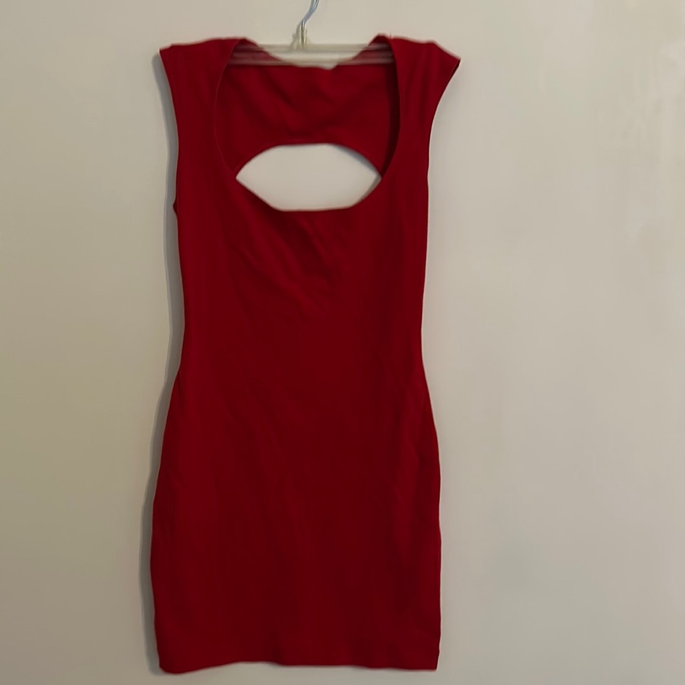 American apparel red mini dress
